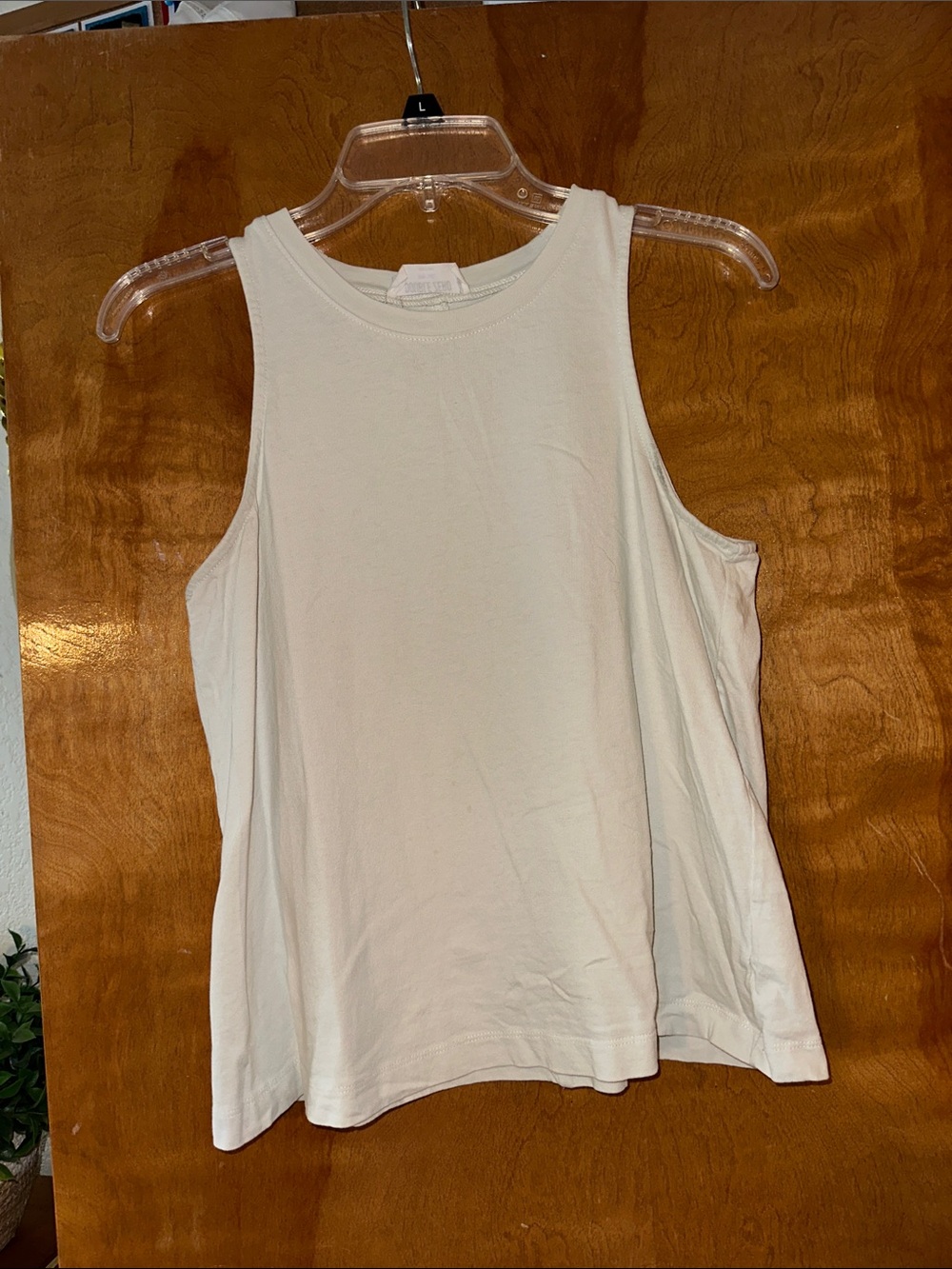 bohme Cream Ribbed Tank Top